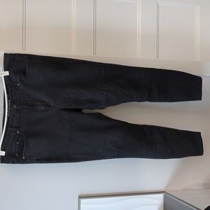 Black denim jeans, size 18, skinny leg